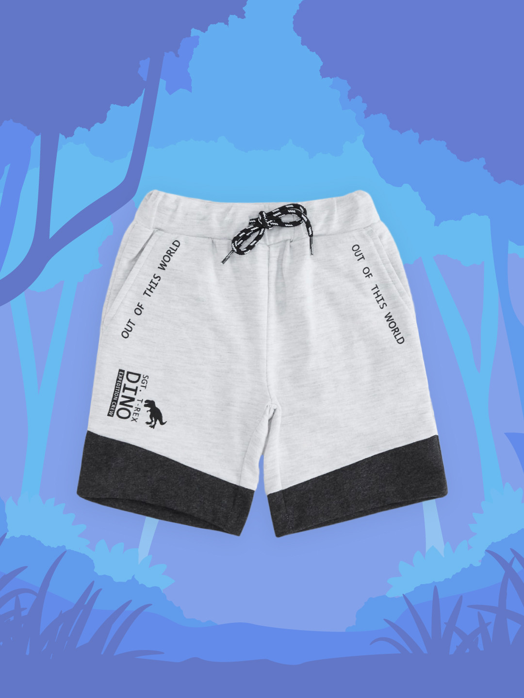 

Pantaloons Junior Boys Grey Colourblocked Lounge Shorts