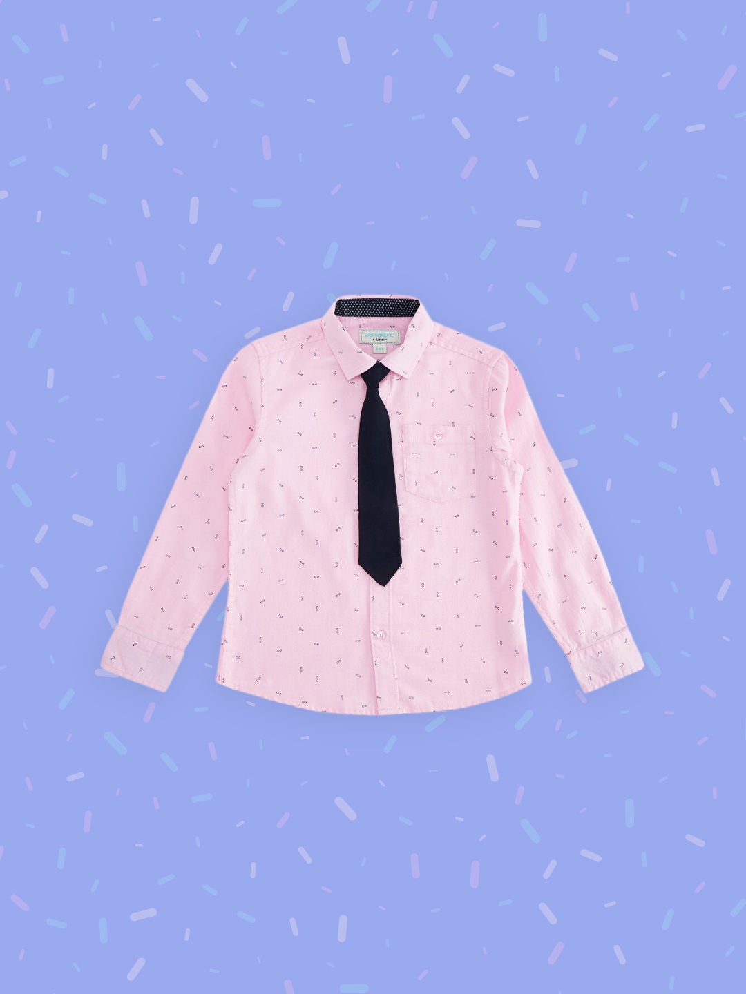 

Pantaloons Junior Boys Pink Printed Casual Shirt
