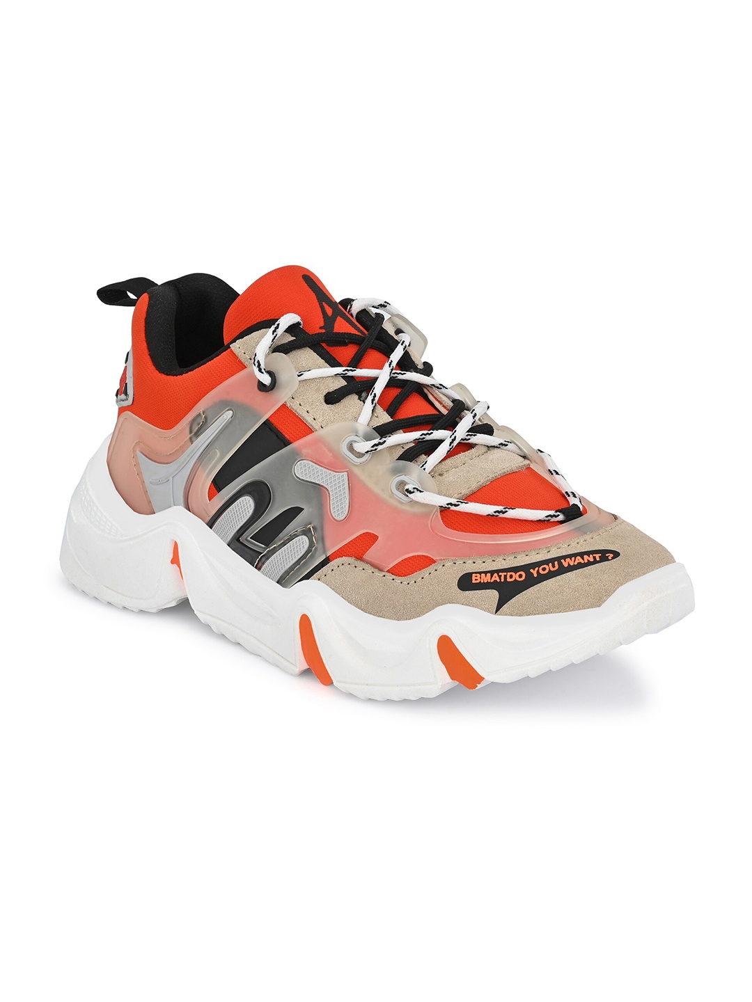 

Absolutee Shoes Men Red Mesh Walking Sports Shoes