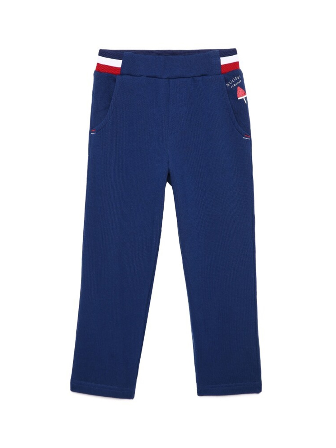 

UNDER FOURTEEN ONLY Girls Navy Blue Skinny Fit Trousers