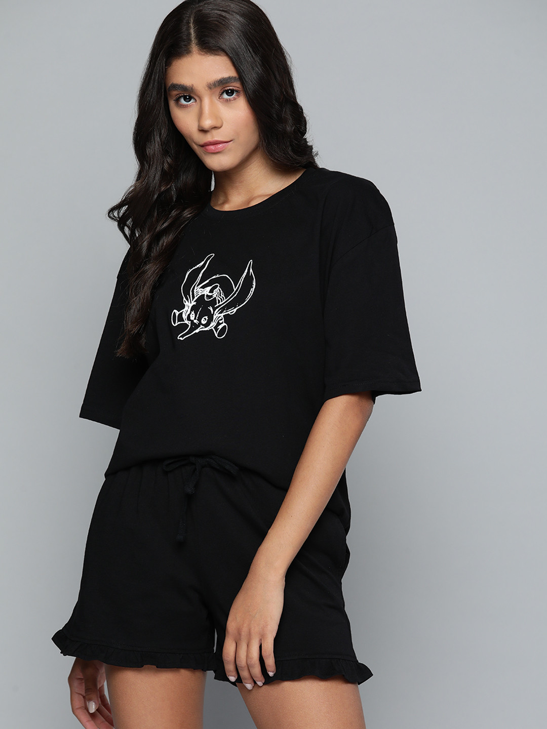

Kook N Keech Disney Women Black Pure Cotton Printed Co-ords