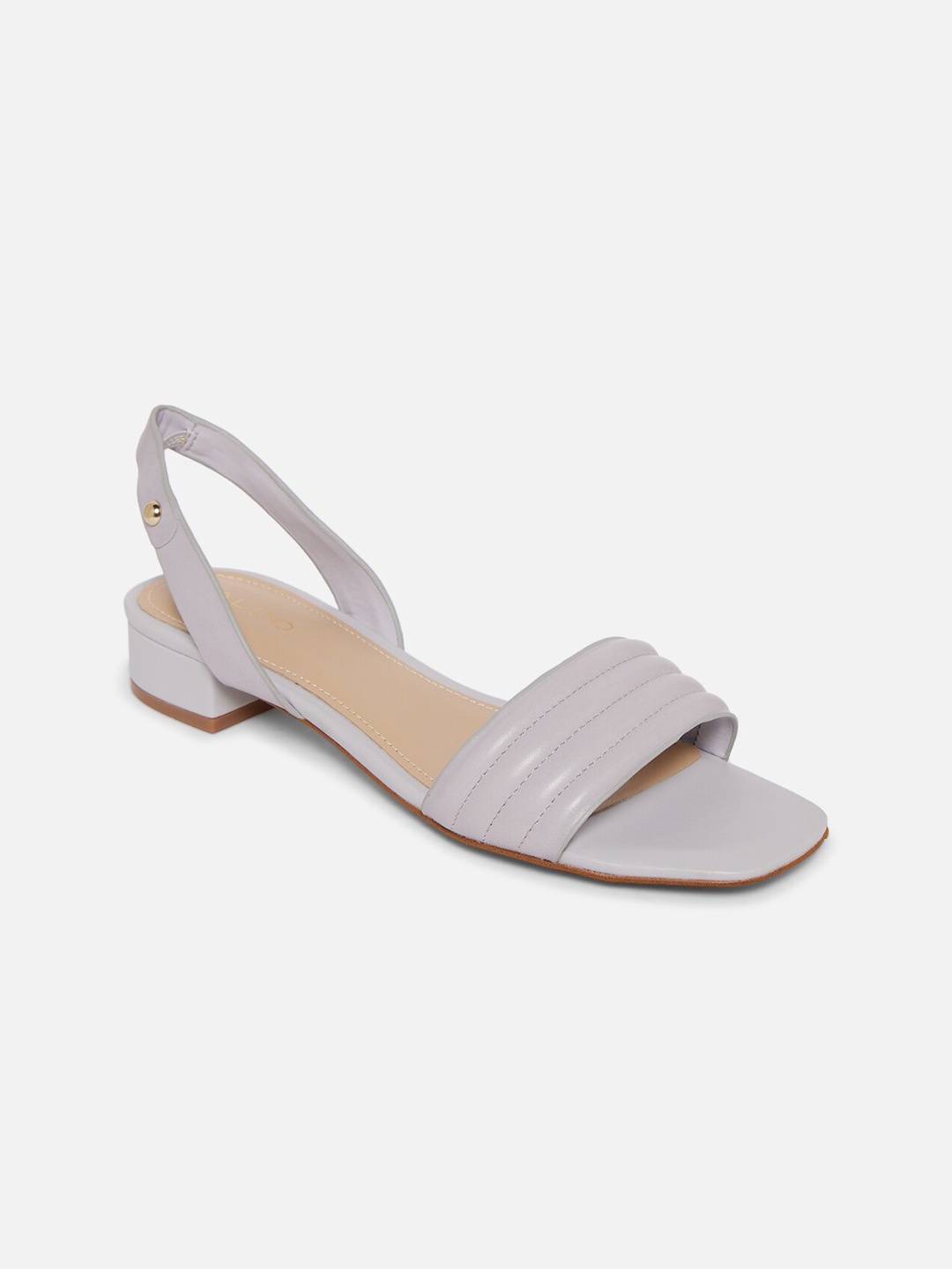 

ALDO Purple Leather Block Sandals