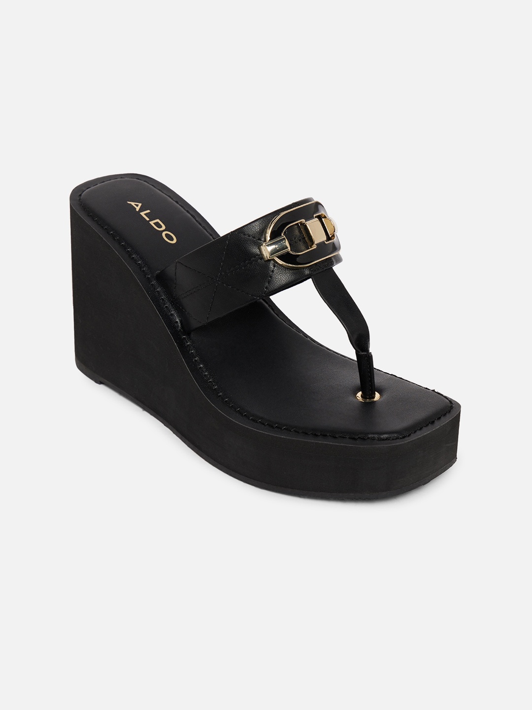 

ALDO Black Wedge Sandals