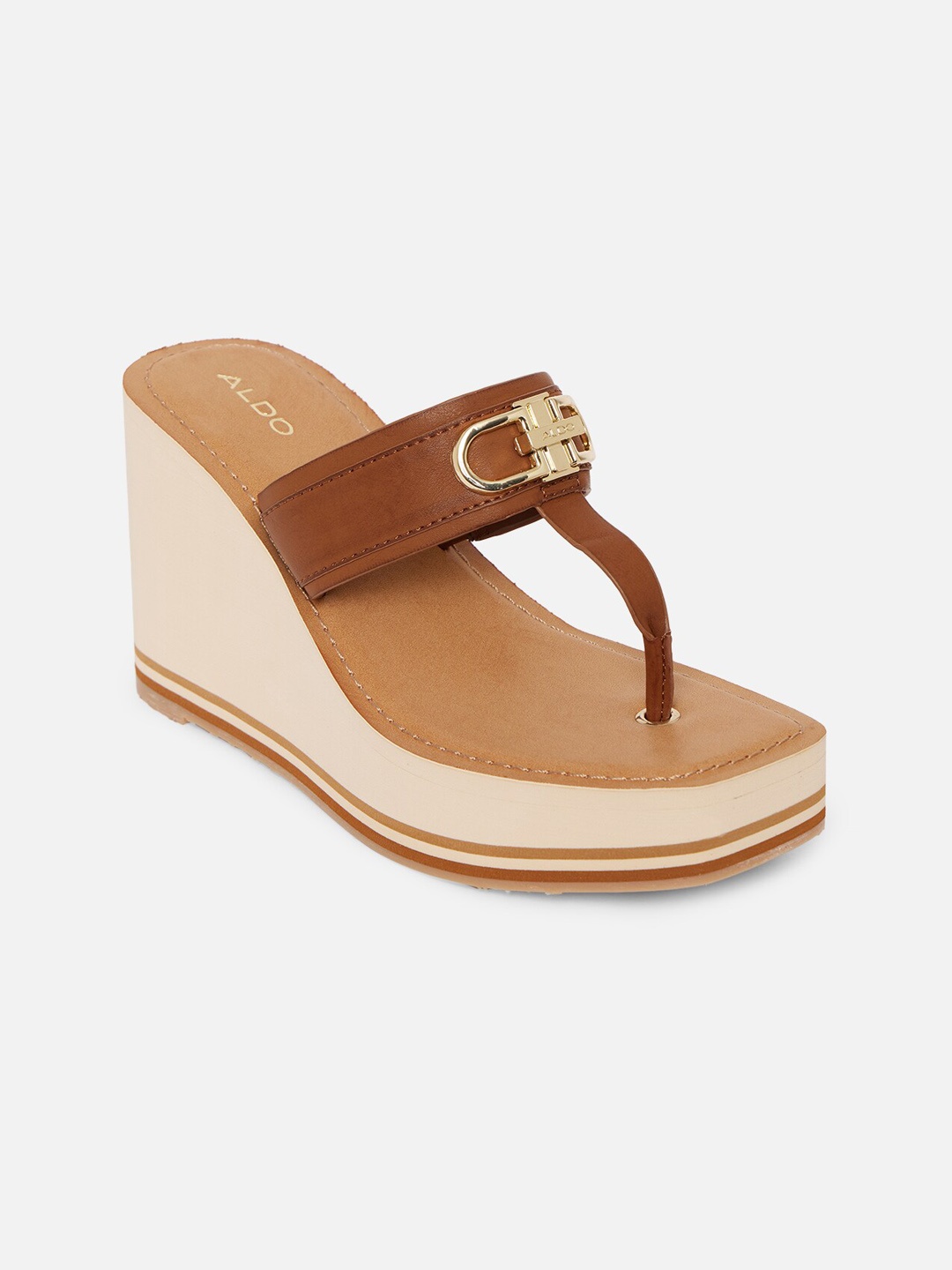 

ALDO Brown Wedge Sandals