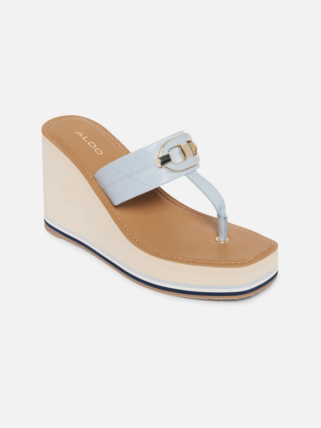 

ALDO Blue Wedge Sandals