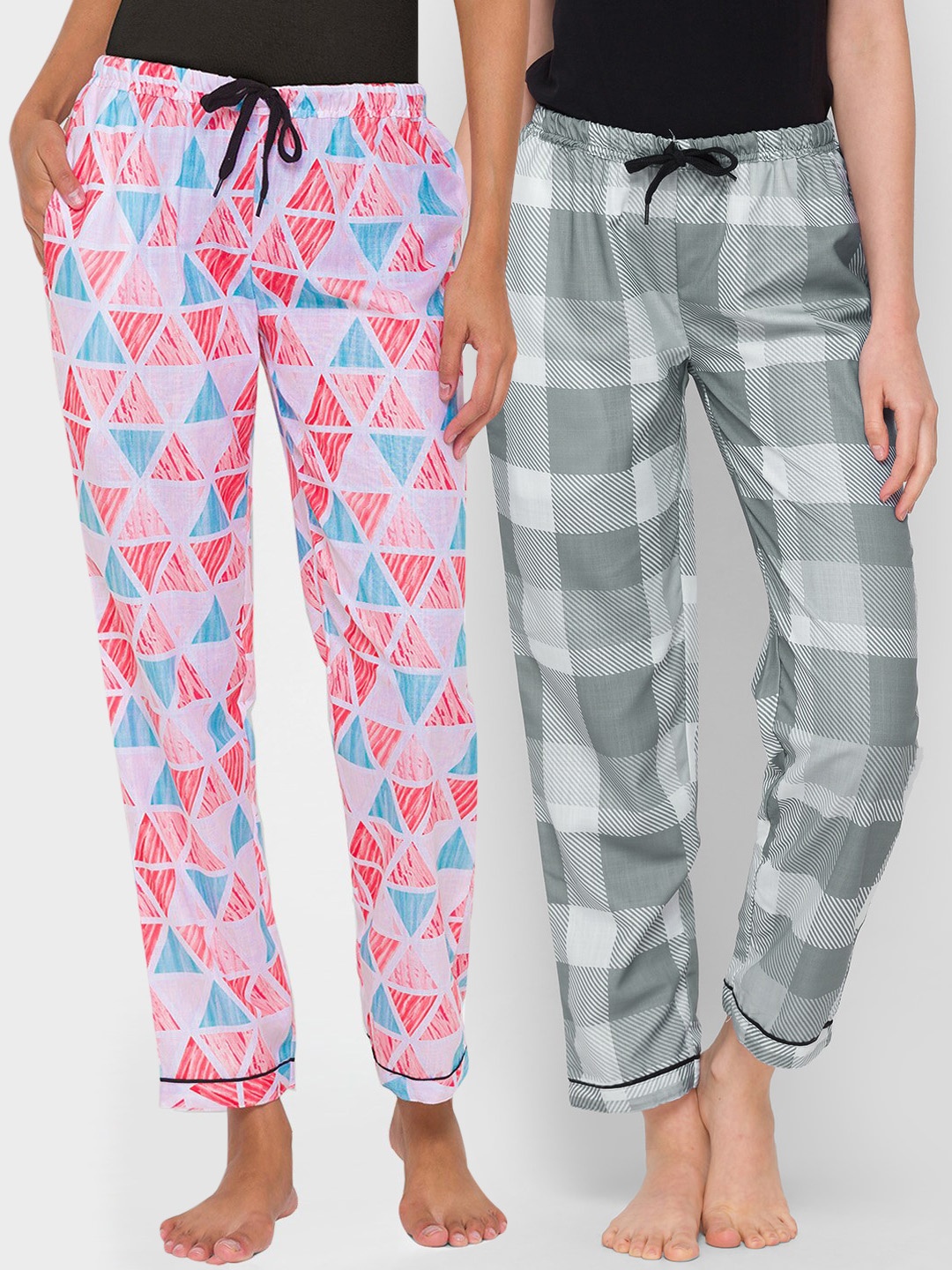 

FashionRack Women Pack of 2 Printed Lounge Pants, Red