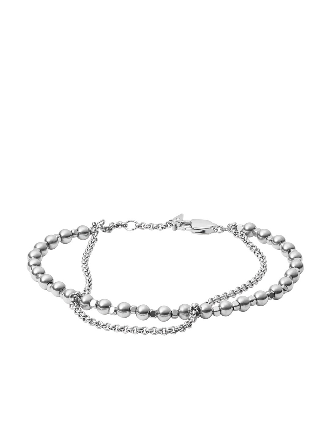 

Fossil Women Silver-Toned Multi Layered Link Bracelet