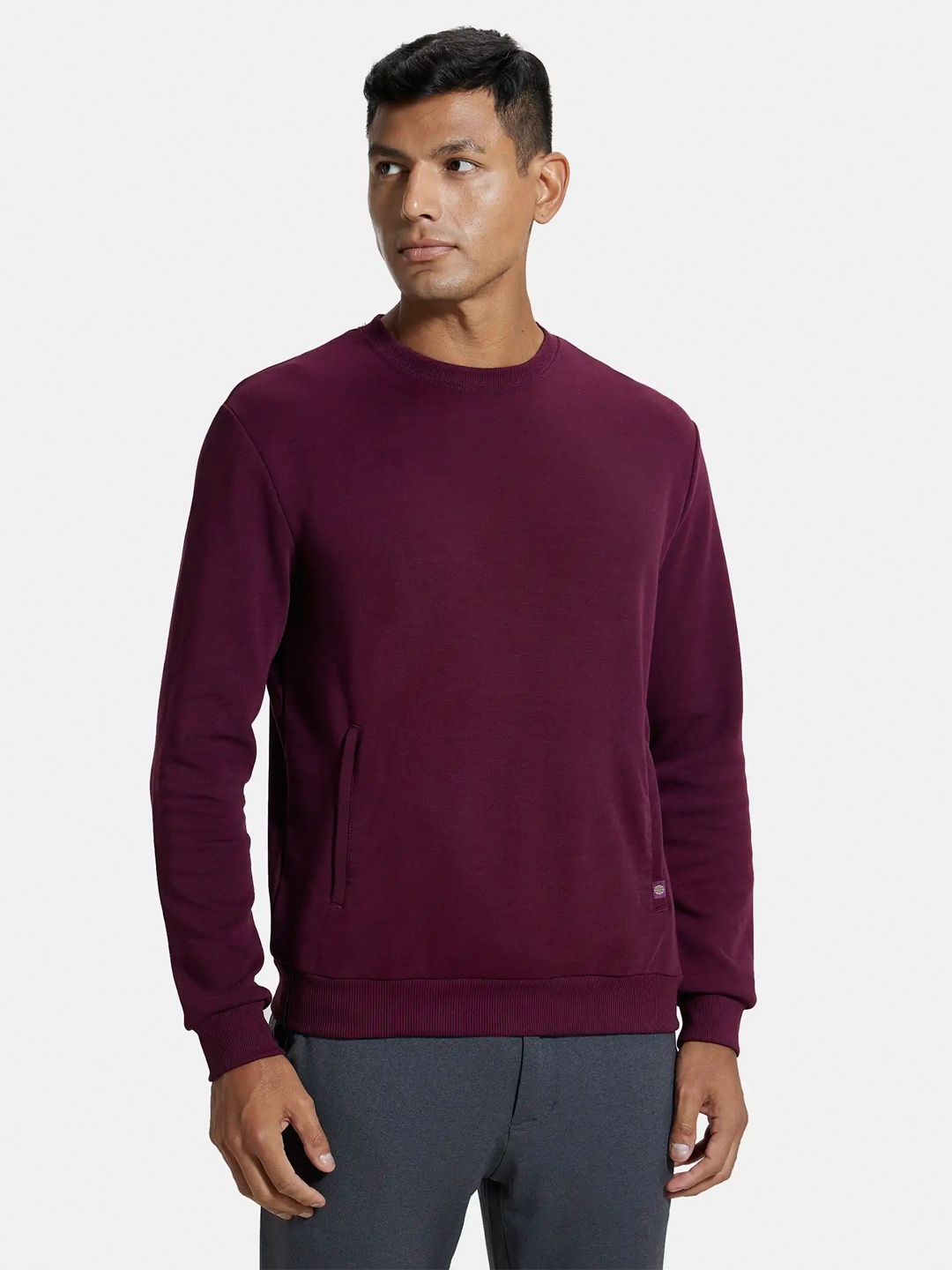 

Jockey Men Brown Cotton Sweatshirt