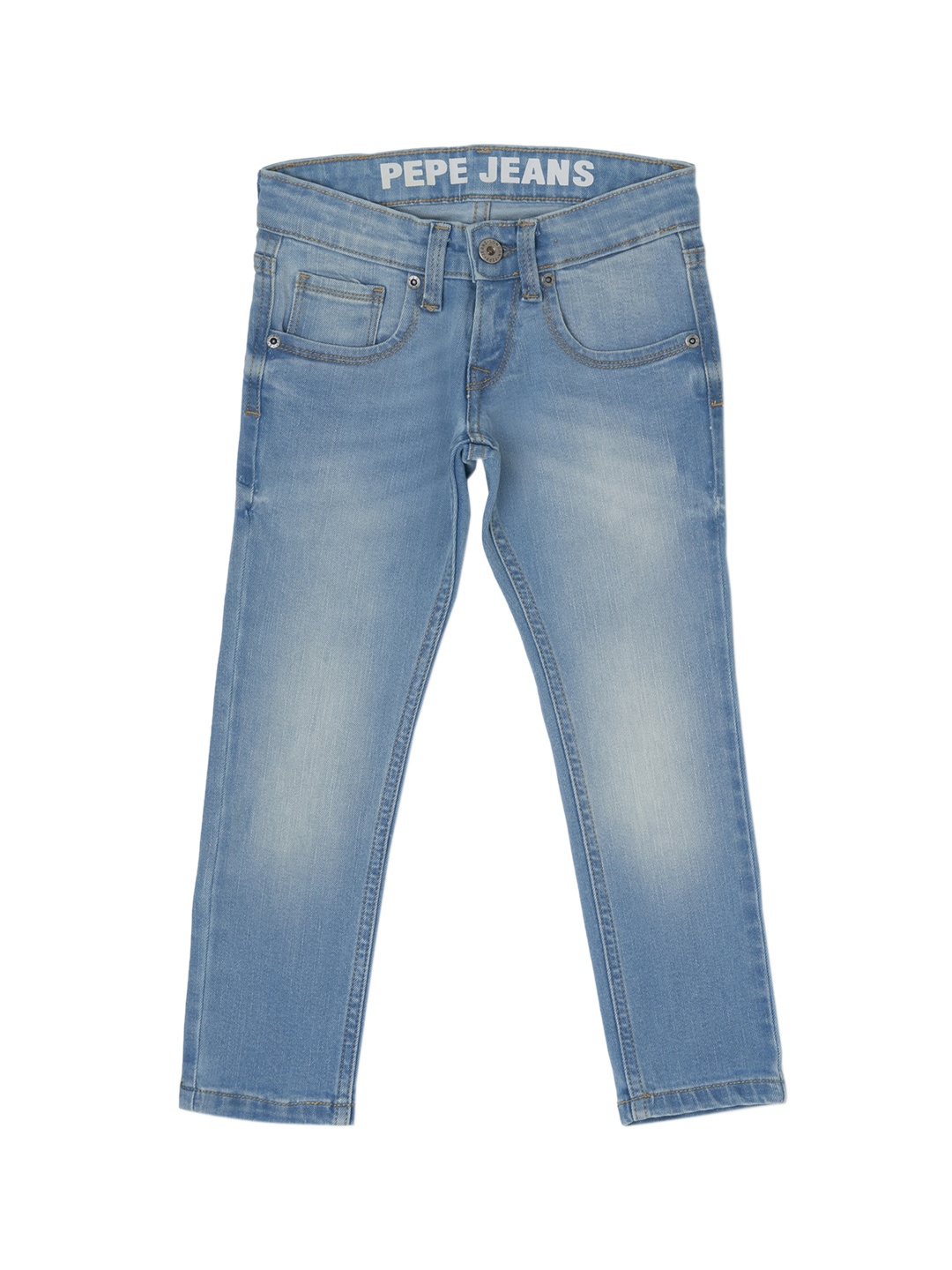 

Pepe Jeans Boys Slim Fit Heavy Fade Stretchable Jeans, Blue