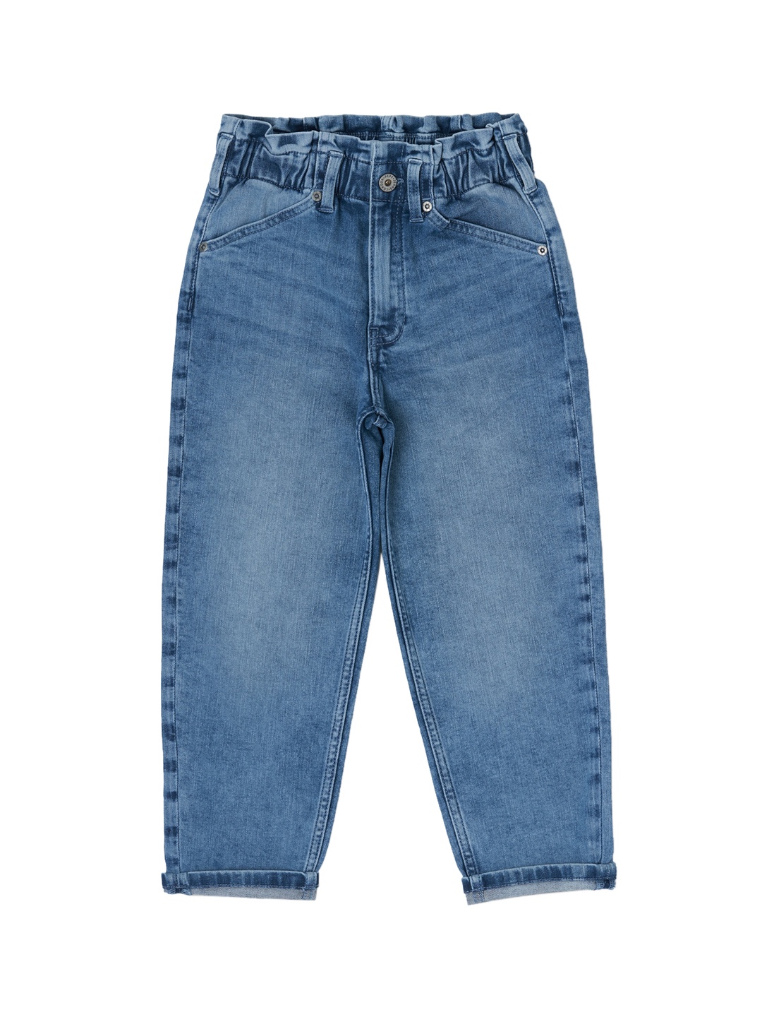 

Pepe Jeans Girls Blue High-Rise Light Fade Regular Fit Jeans