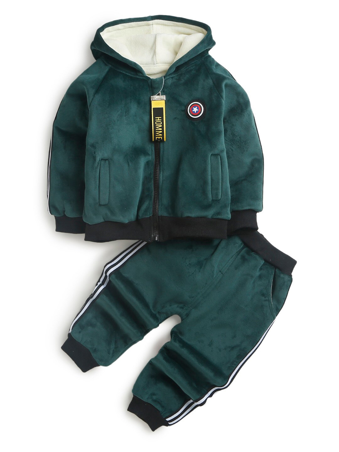 

Hopscotch Boys Green Hooded Sweater with Joggers