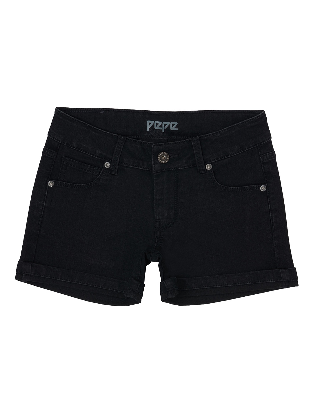 

Pepe Jeans Girls Black Slim Fit Denim Shorts