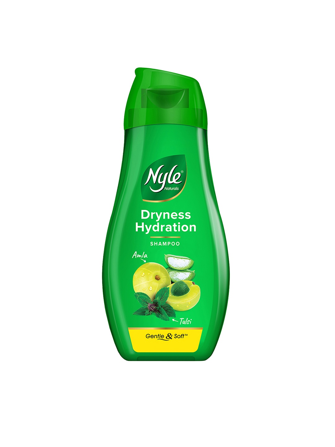 

Nyle Naturals Silky Smooth Anti Hairfall Shampoo with Tulsi & Amla - 90 ml, Green