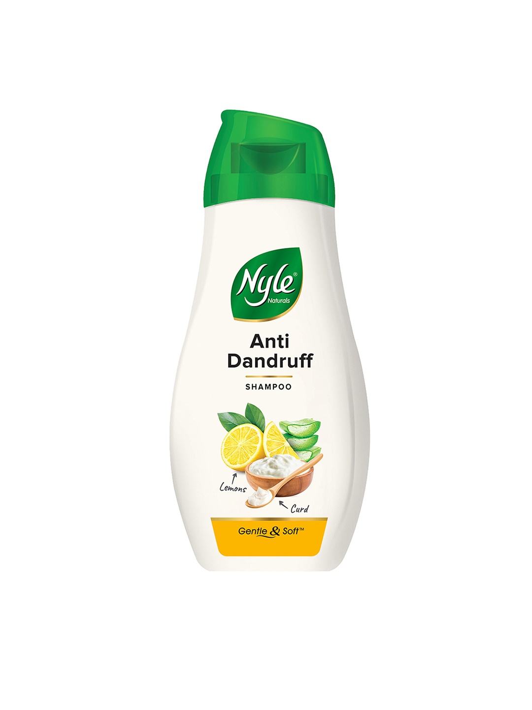 

Nyle Naturals Anti Dandruff Anti Hairfall Shampoo with Lemon & Curd - 90 ml, White