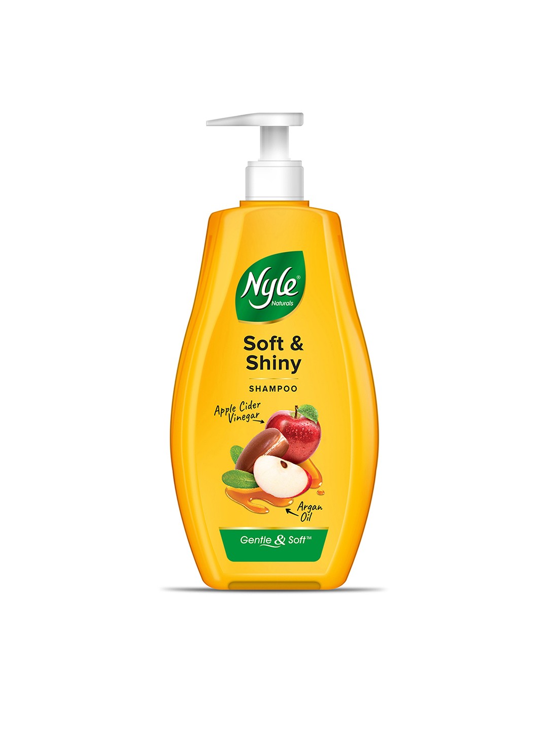 

Nyle Naturals Soft & Shiny Anti Hairfall Shampoo with Apple Cider Vinegar - 400 ml, Yellow