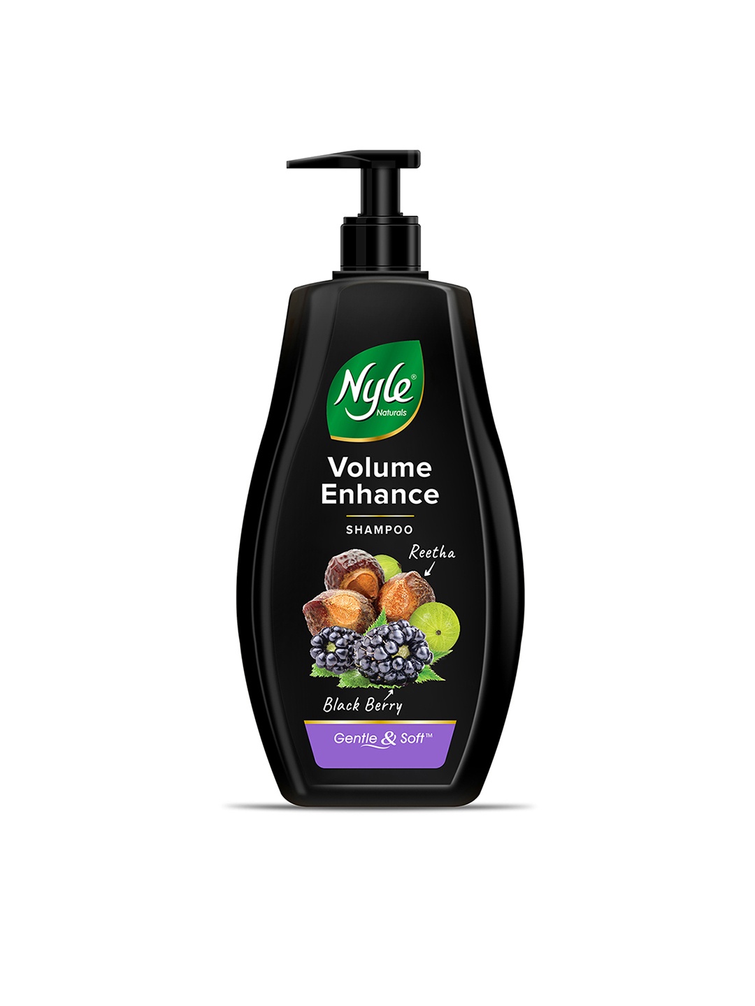 

Nyle Naturals Volume Enhance Shampoo with Reetha & Blackberry 400 ml, Black