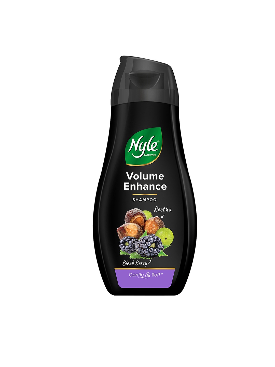 

Nyle Naturals Volume Enhance Anti-Hairfall Shampoo with Reetha & Blackberry - 90ml, Black