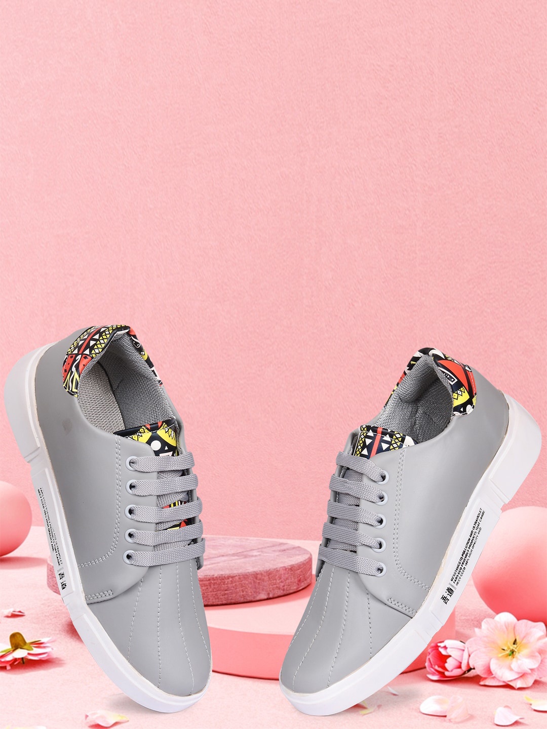 

Longwalk Women Grey PU Sneakers
