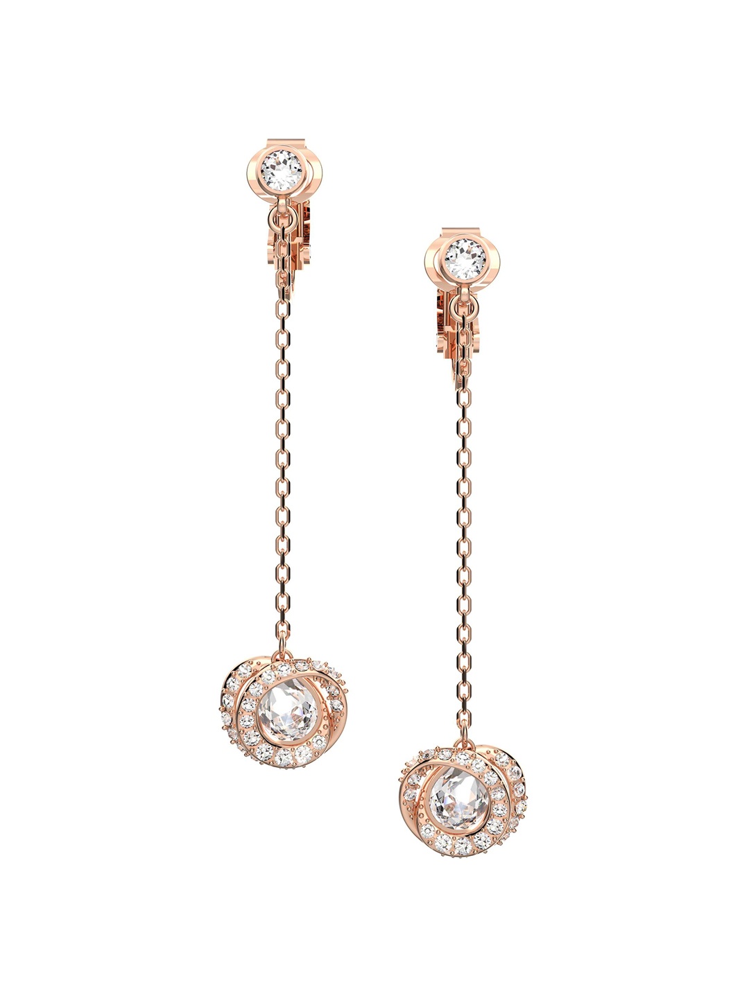 

SWAROVSKI Gold-Toned & White Contemporary Drop Earrings