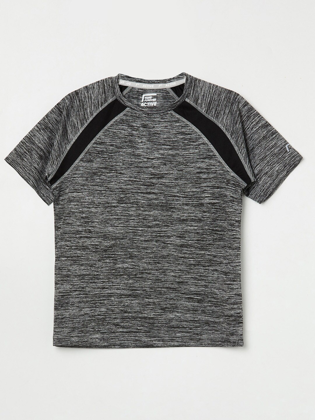 

Fame Forever by Lifestyle Boys Grey Melange Colourblocked T-shirt