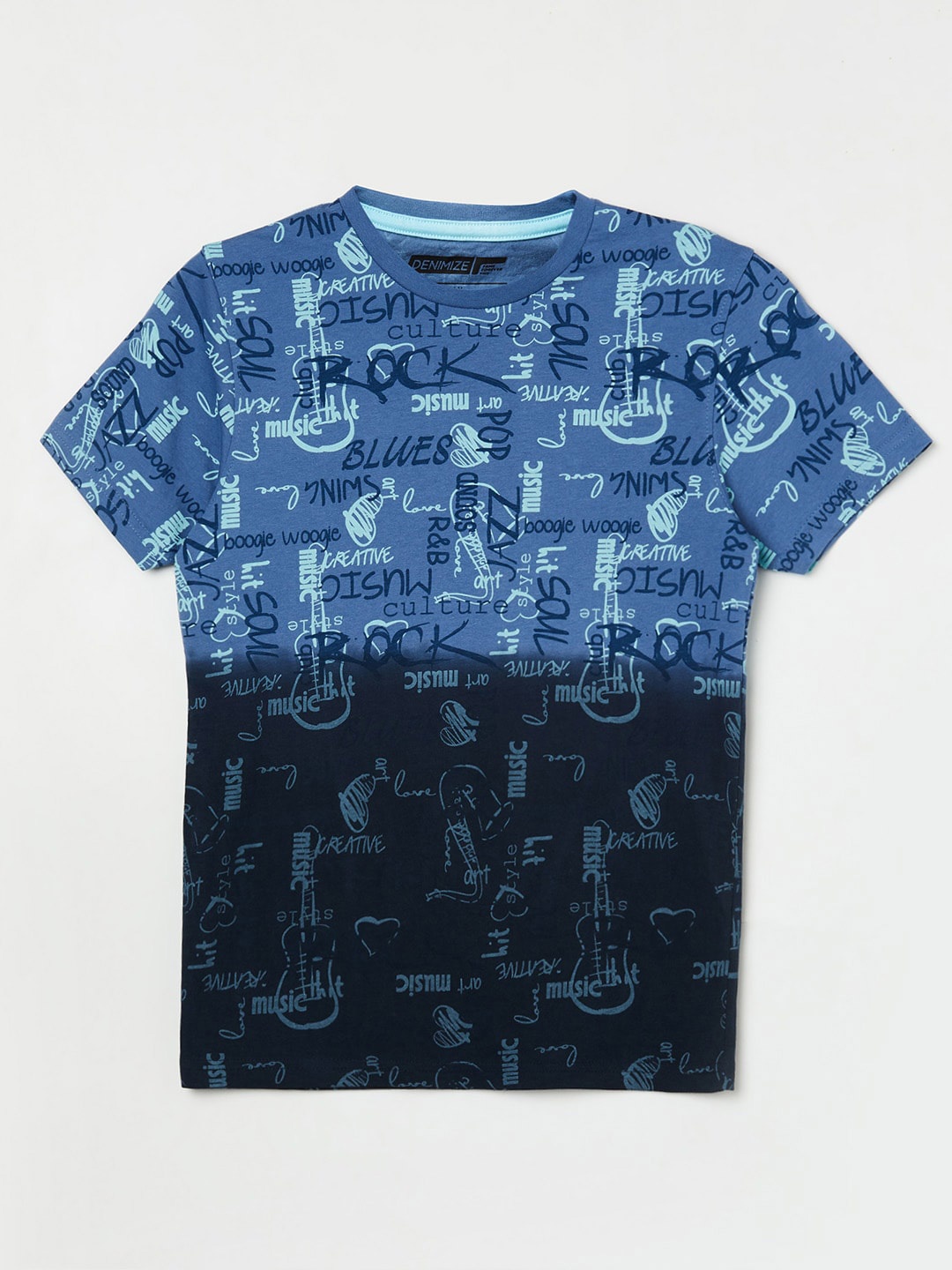 

Fame Forever by Lifestyle Boys Blue Printed Pure Cotton T-shirt