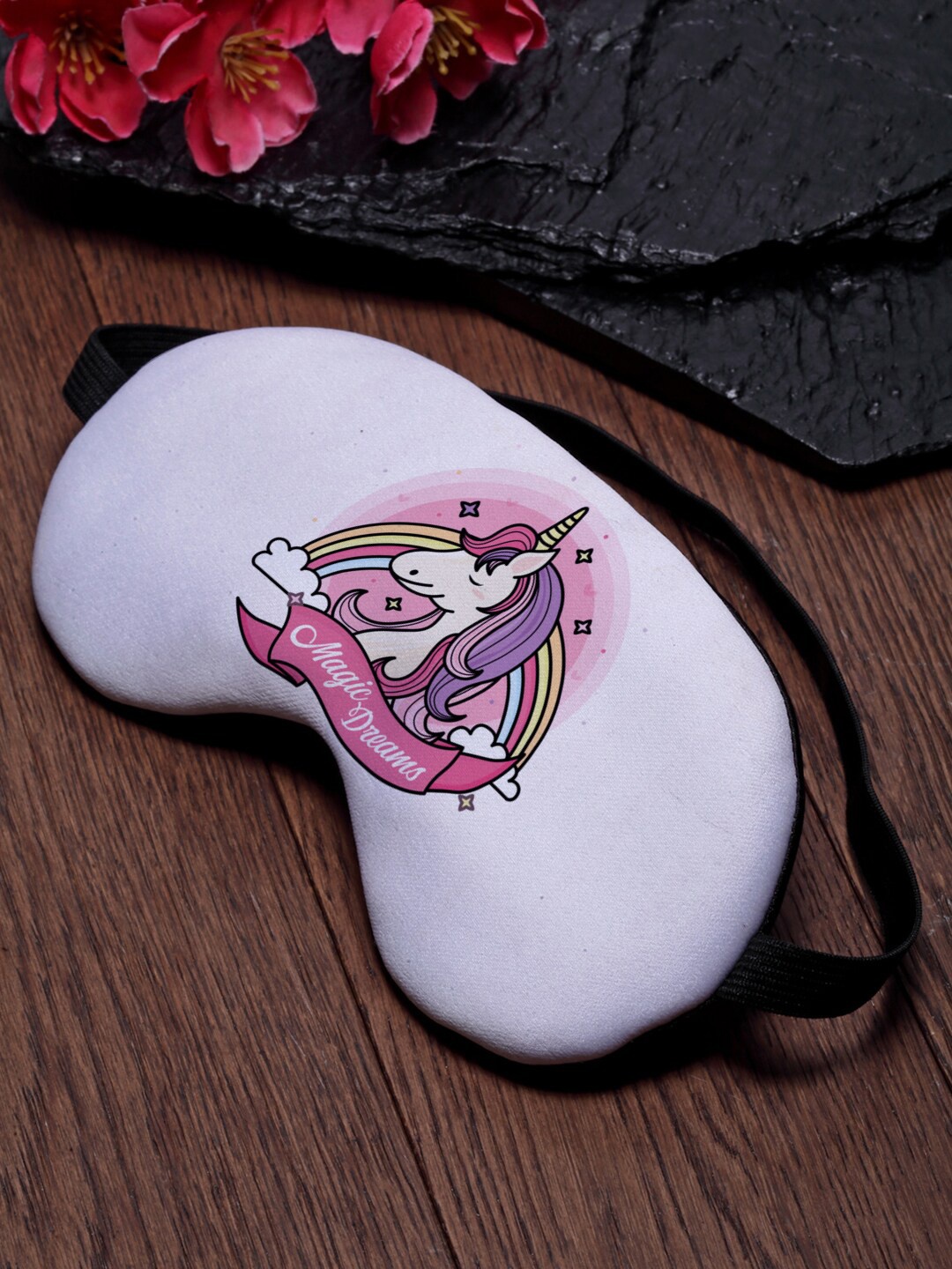 

Ferosh White & Pink Unicorn Printed Eye Mask