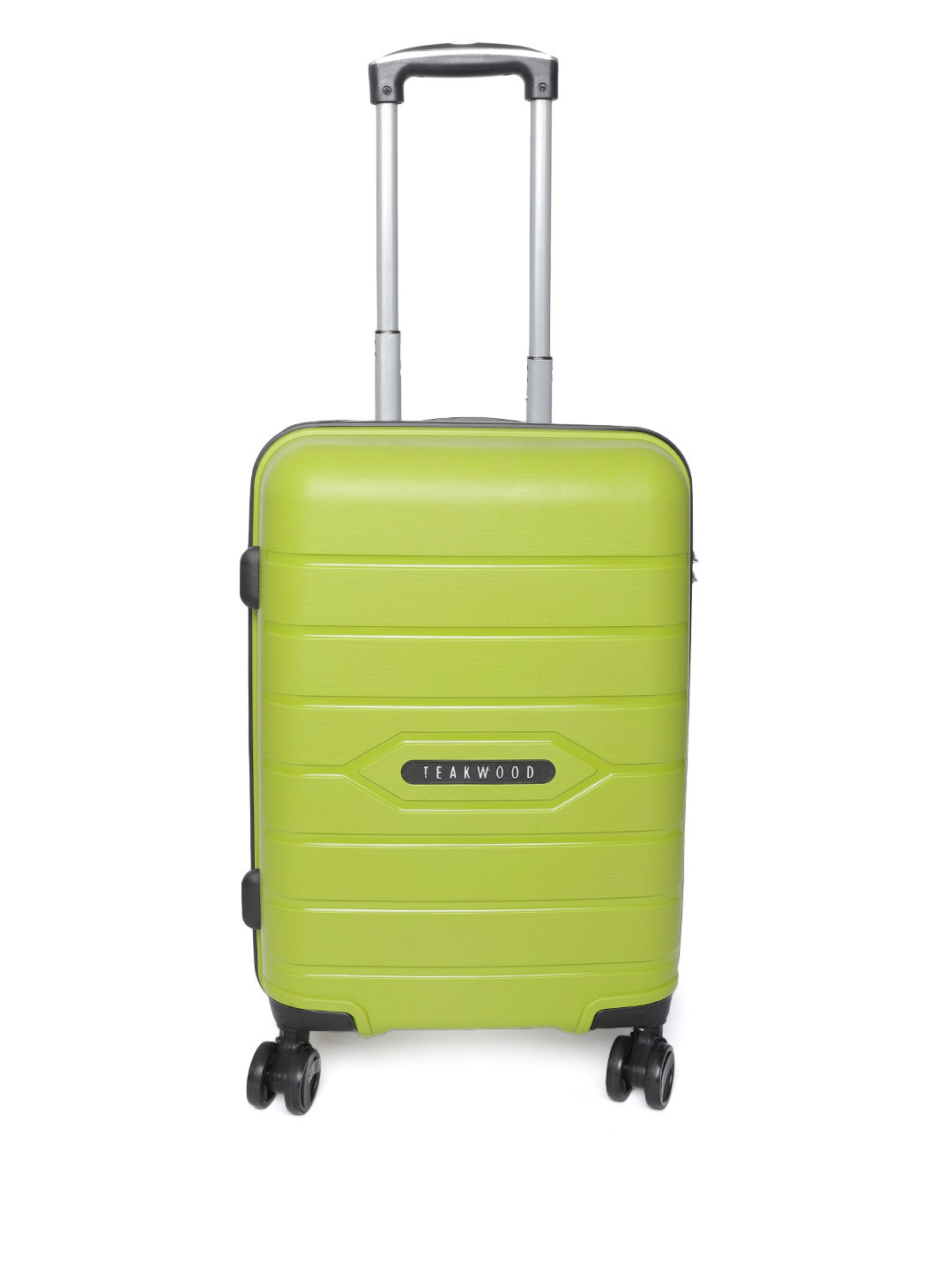 

Teakwood Leathers Vibes Textured Cabin Hard Trolley Bag 55 CM, Lime green