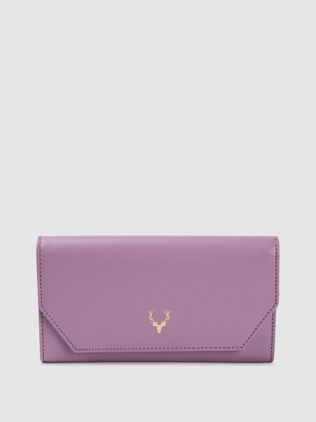 Allen Solly Women Lilac Solid Three Fold Wallet, Lavender