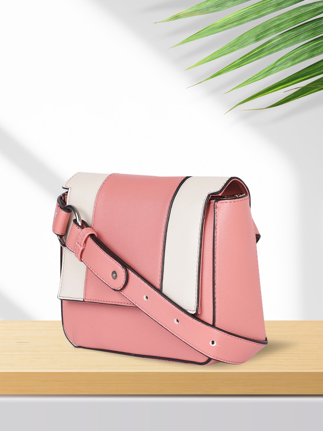 

Allen Solly Pink Solid Sling Bag