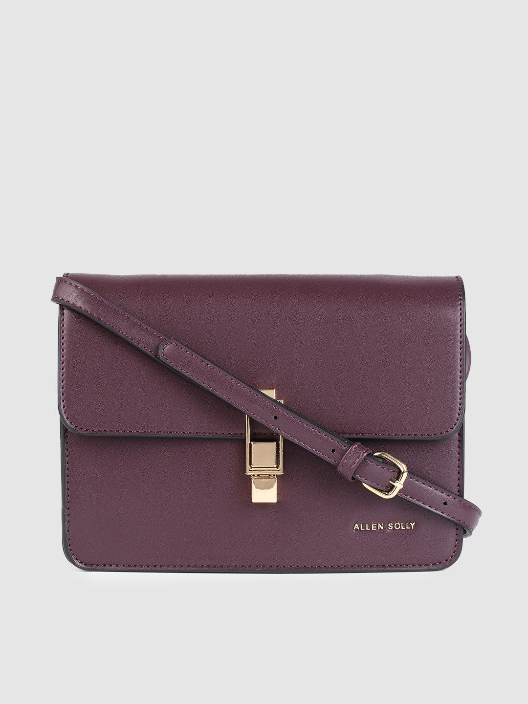 

Allen Solly Purple Solid Structured Sling Bag