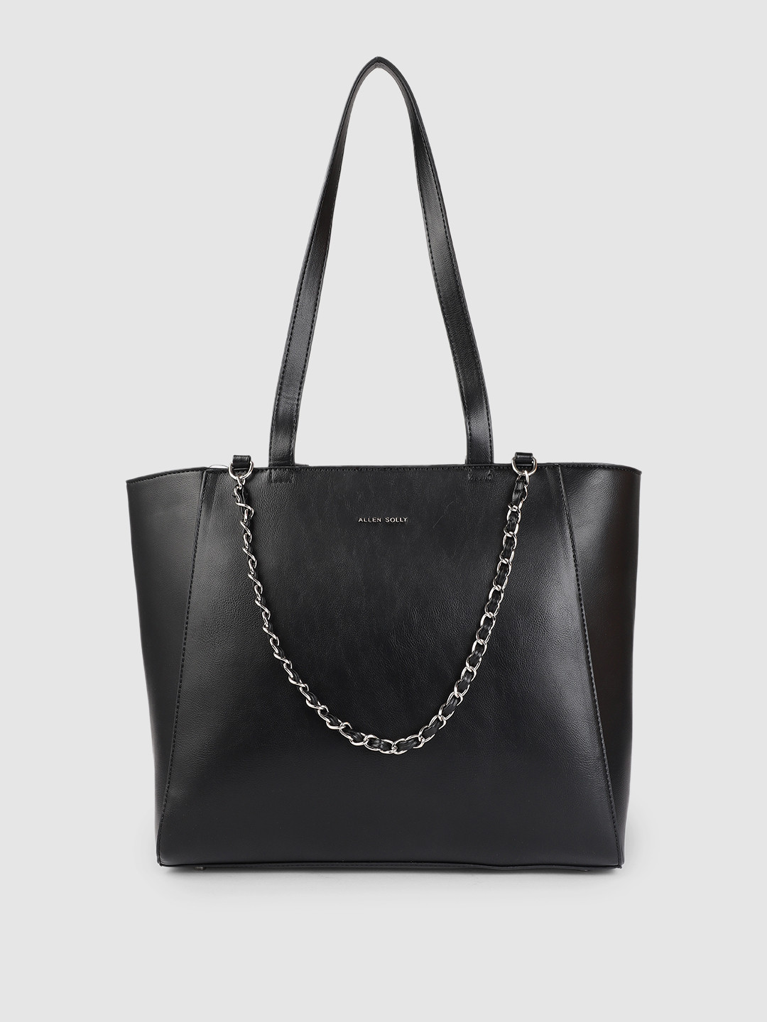 

Allen Solly Black PU Structured Shoulder Bag