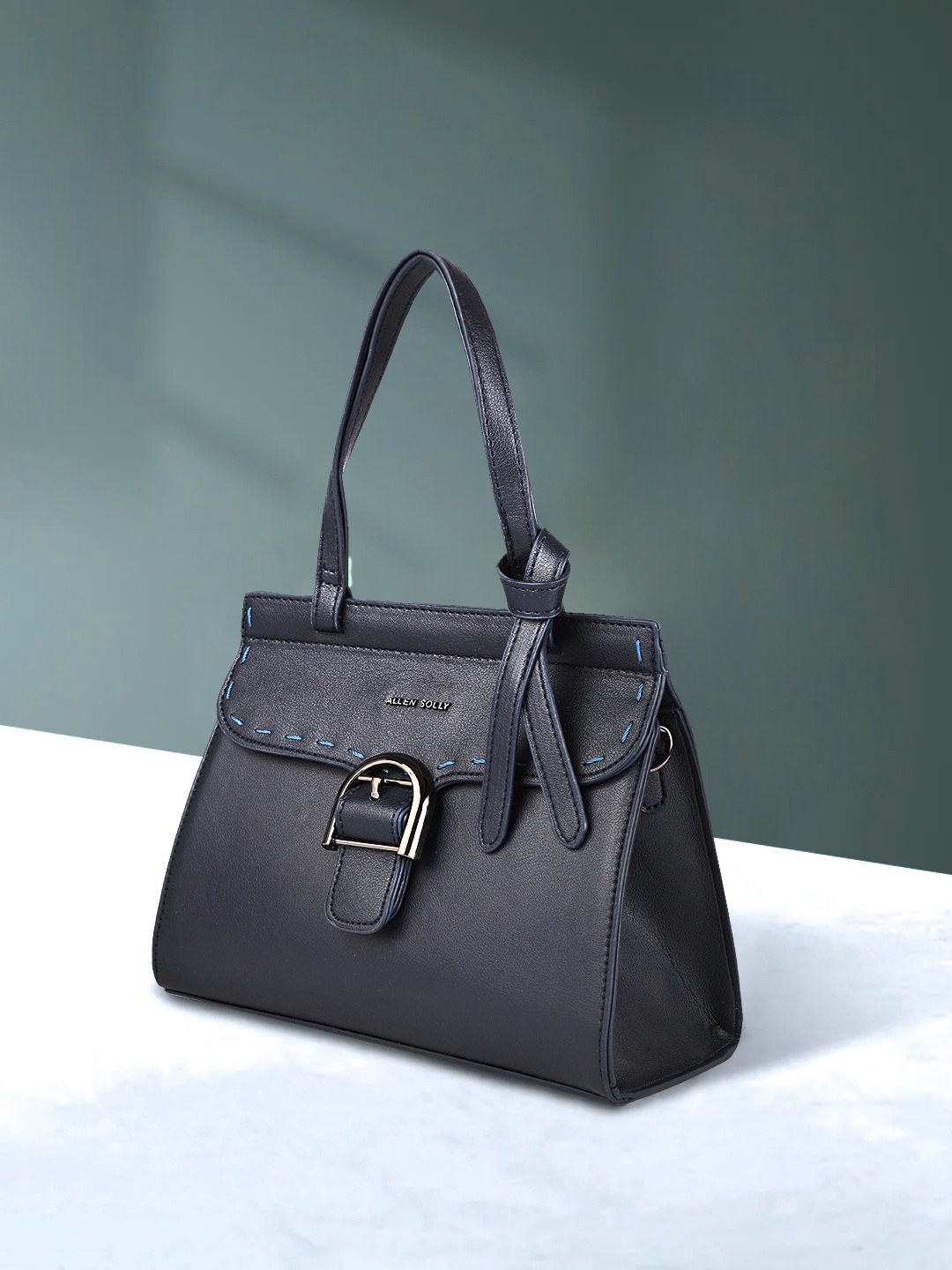 

Allen Solly Navy Blue Structured Satchel