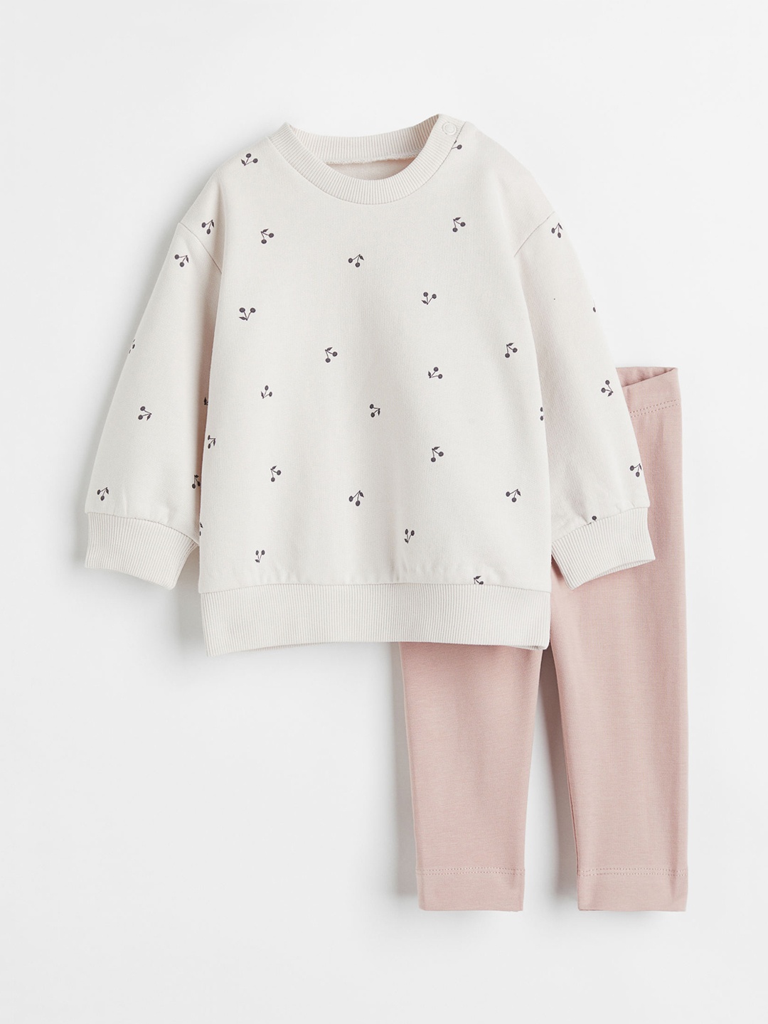 

H&M Boys White & Pink Sweatshirt With Trouser
