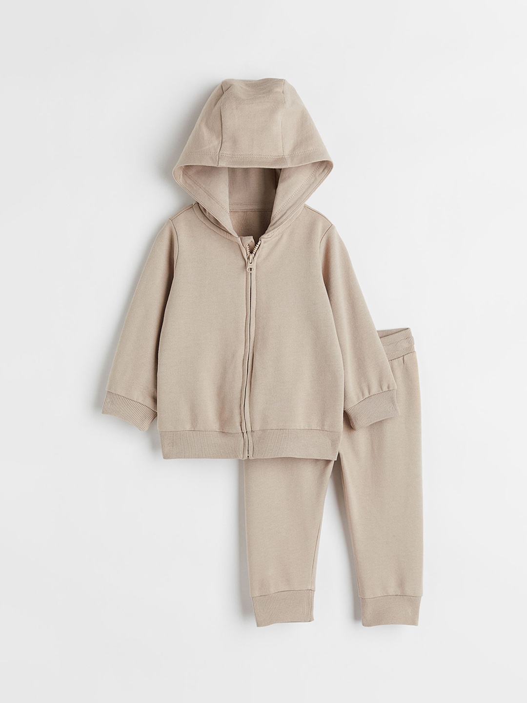 

H&M Girls Beige 2-piece sweatshirt set