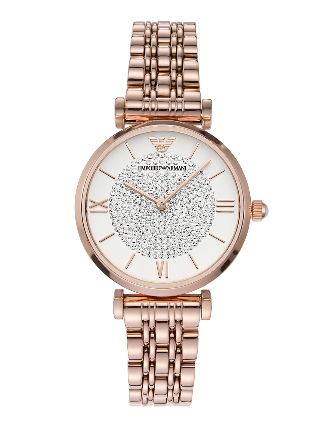 

Emporio Armani Women Rose Gold Dial & Rose Gold-Plated Straps Analogue Watch