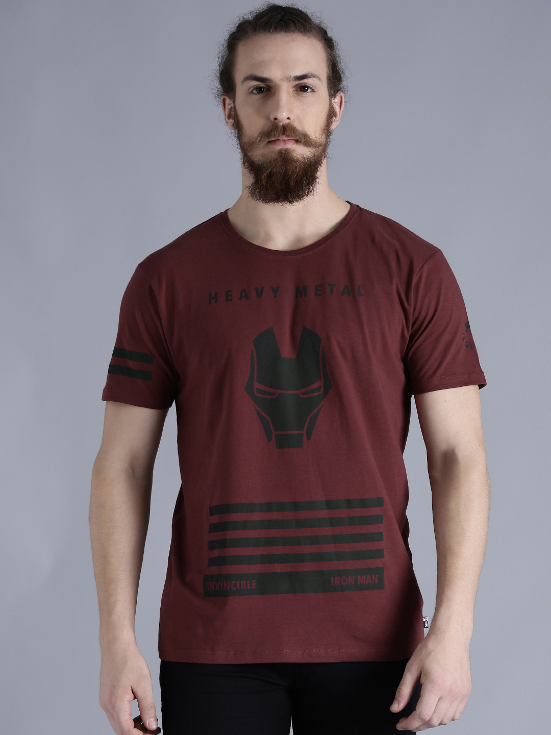 

Kook N Keech Marvel Men Maroon Printed Round Neck T-shirt