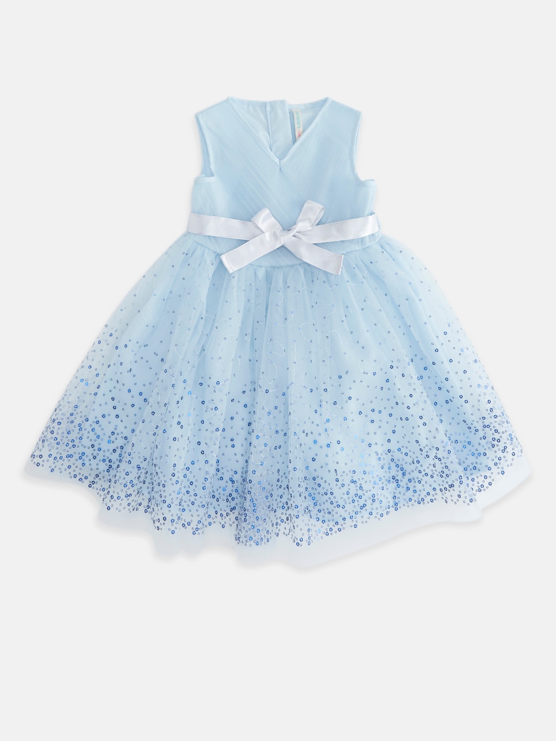 

Pantaloons Junior Girls Blue Sequinned Tulle Dress