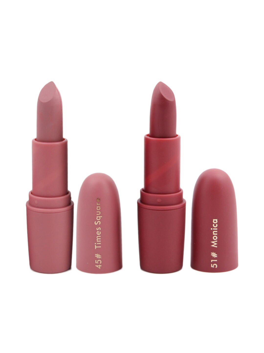 

MISS ROSE Set of 2 Matte Creamy Lipsticks - Times Square 45 & Monica 51, Maroon