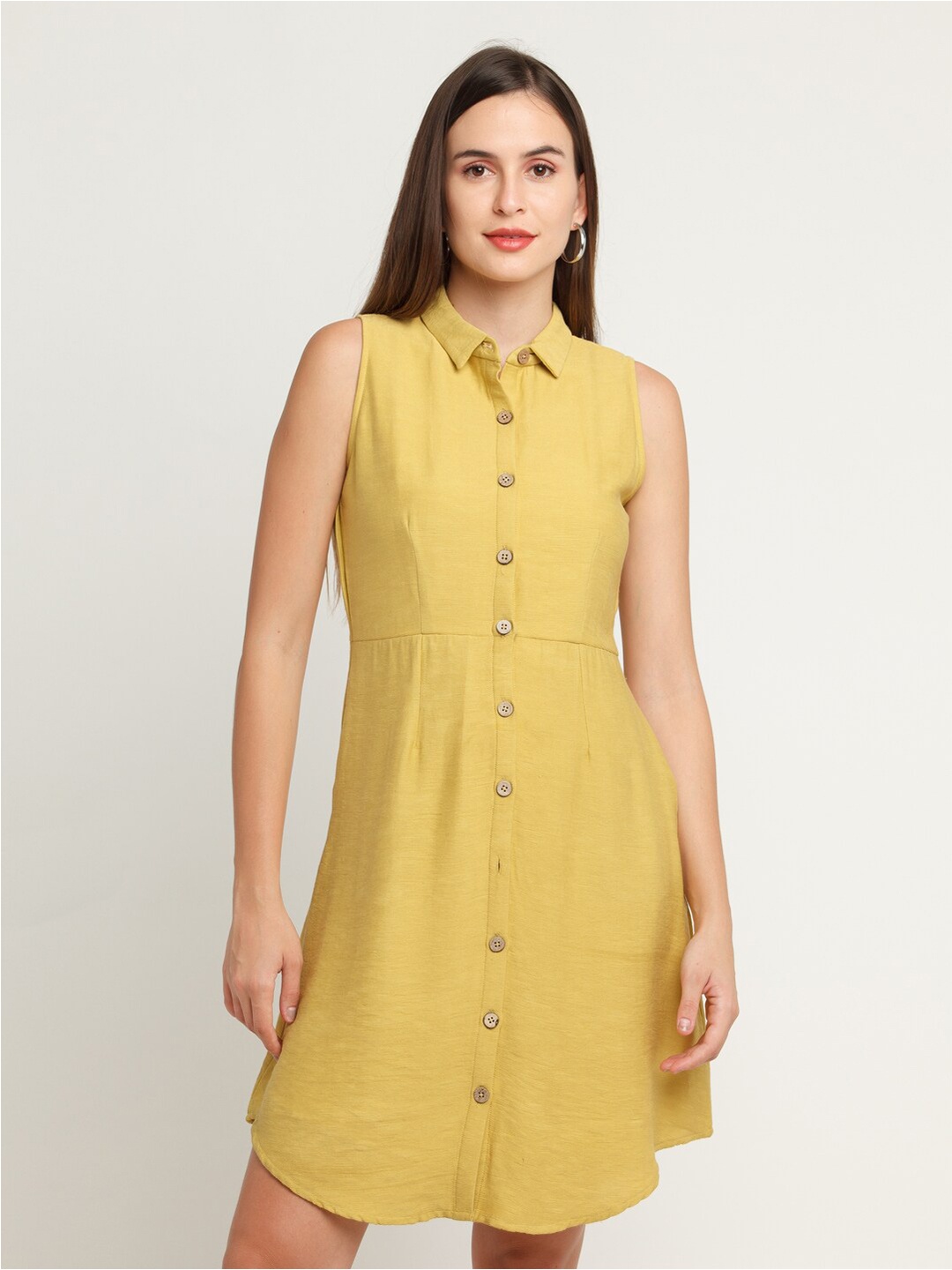 

Zink London Women Yellow Shirt Dress