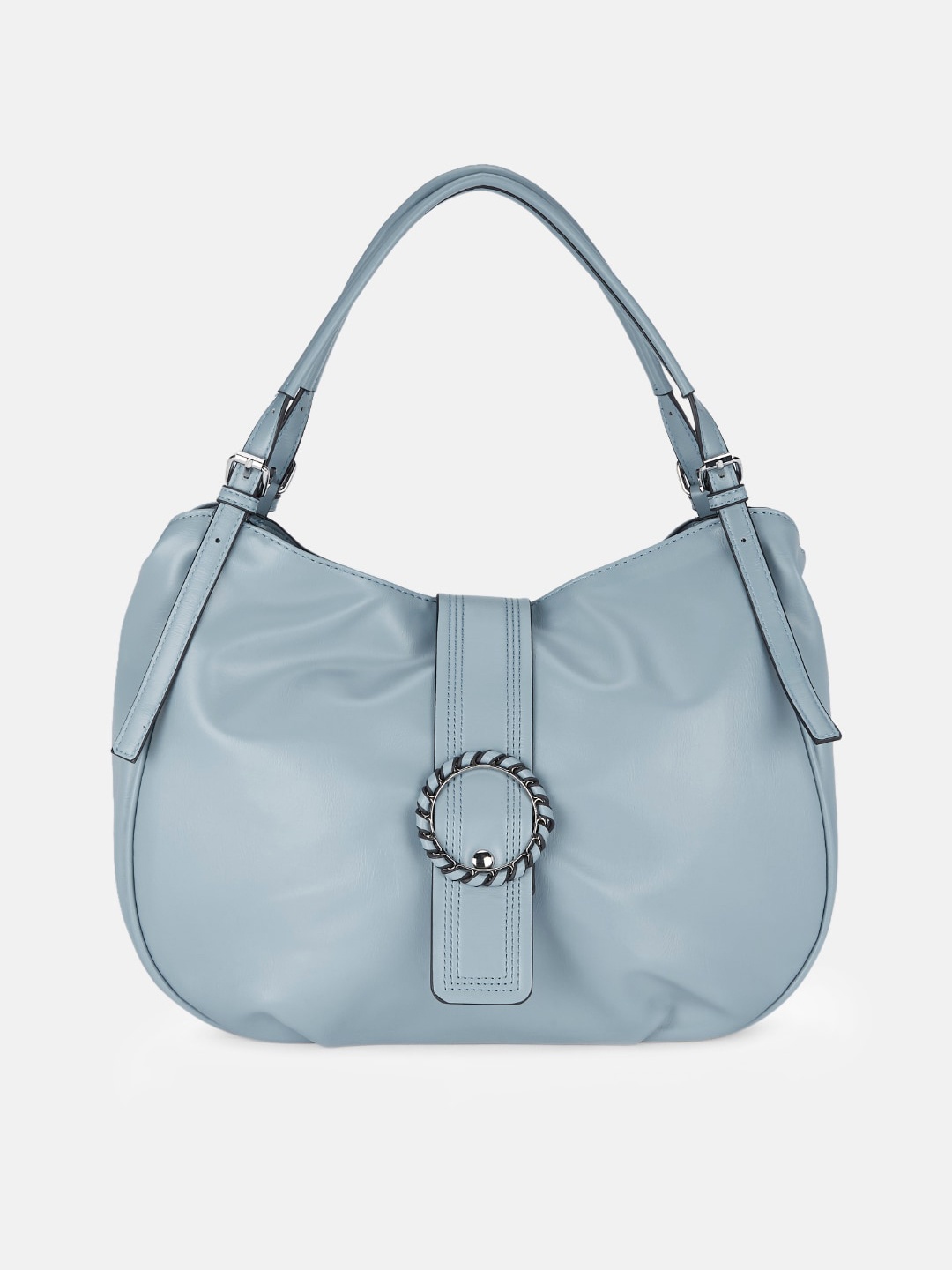 

Forever Glam by Pantaloons Blue Half Moon Hobo Bag