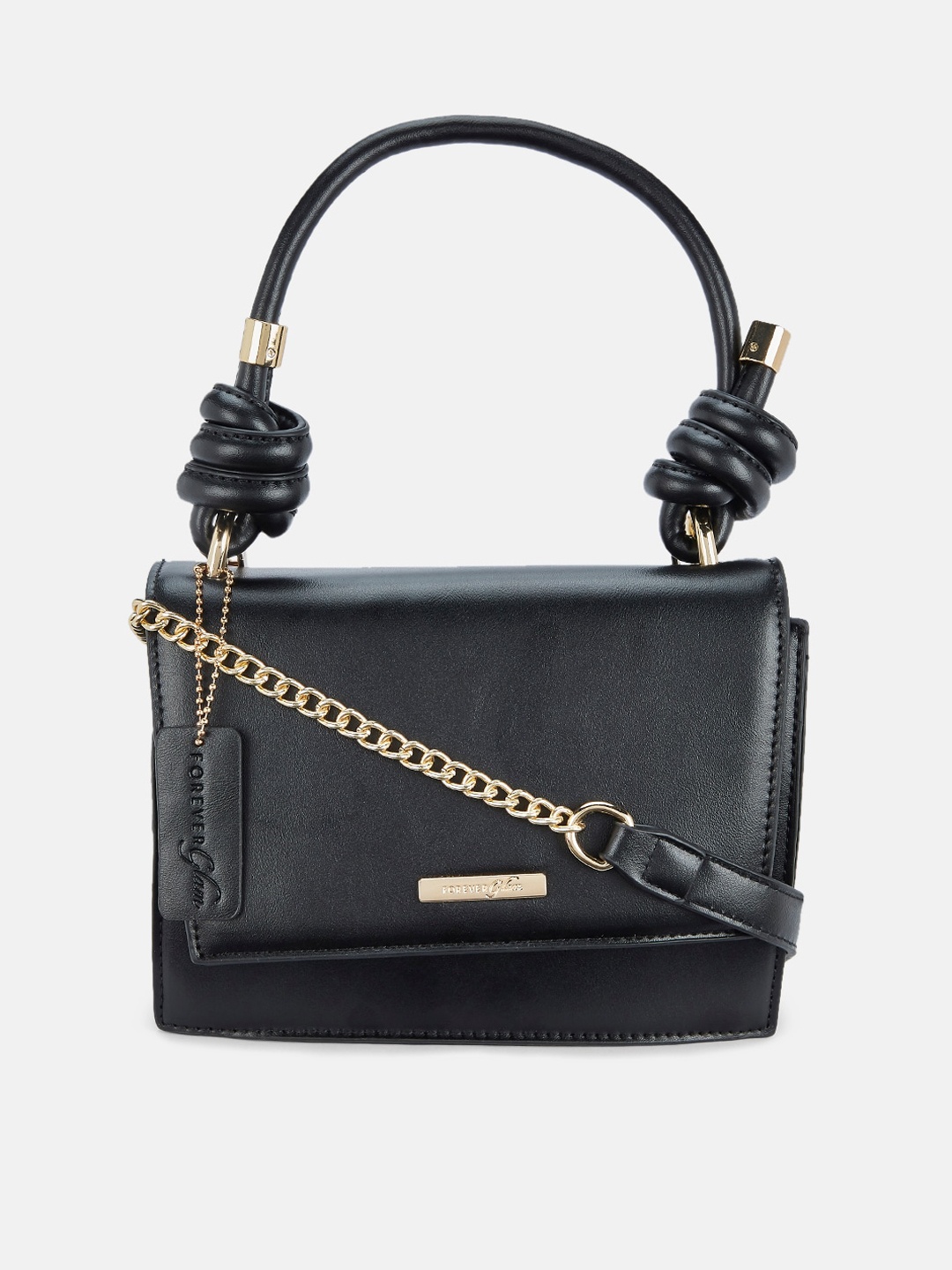 

Forever Glam by Pantaloons Black Structured Satchel