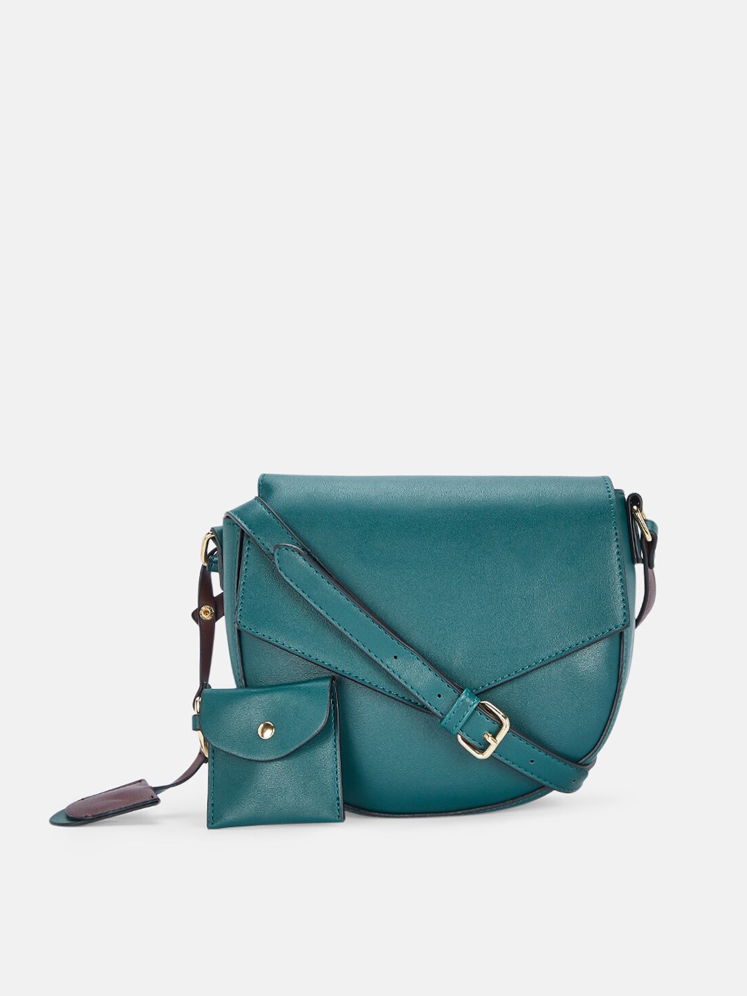

Forever Glam by Pantaloons Green Half Moon Sling Bag