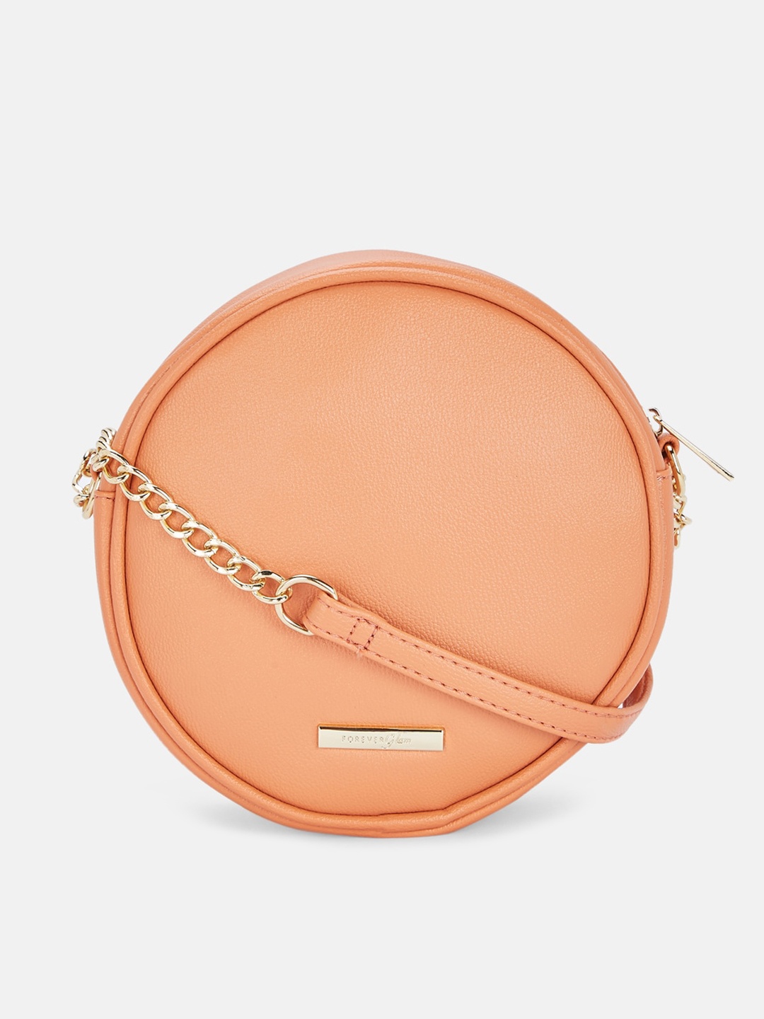 

Forever Glam by Pantaloons Coral Textured Structured Sling Bag with Quilted