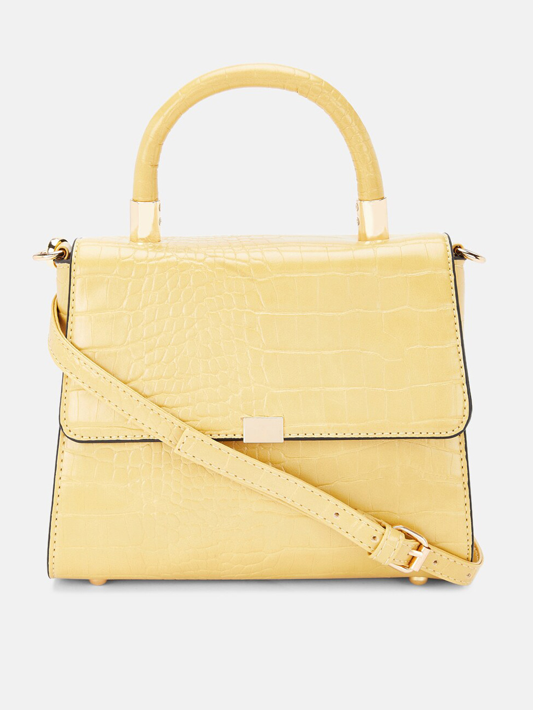 

Forever Glam by Pantaloons Women Yellow Solid Sling Bag