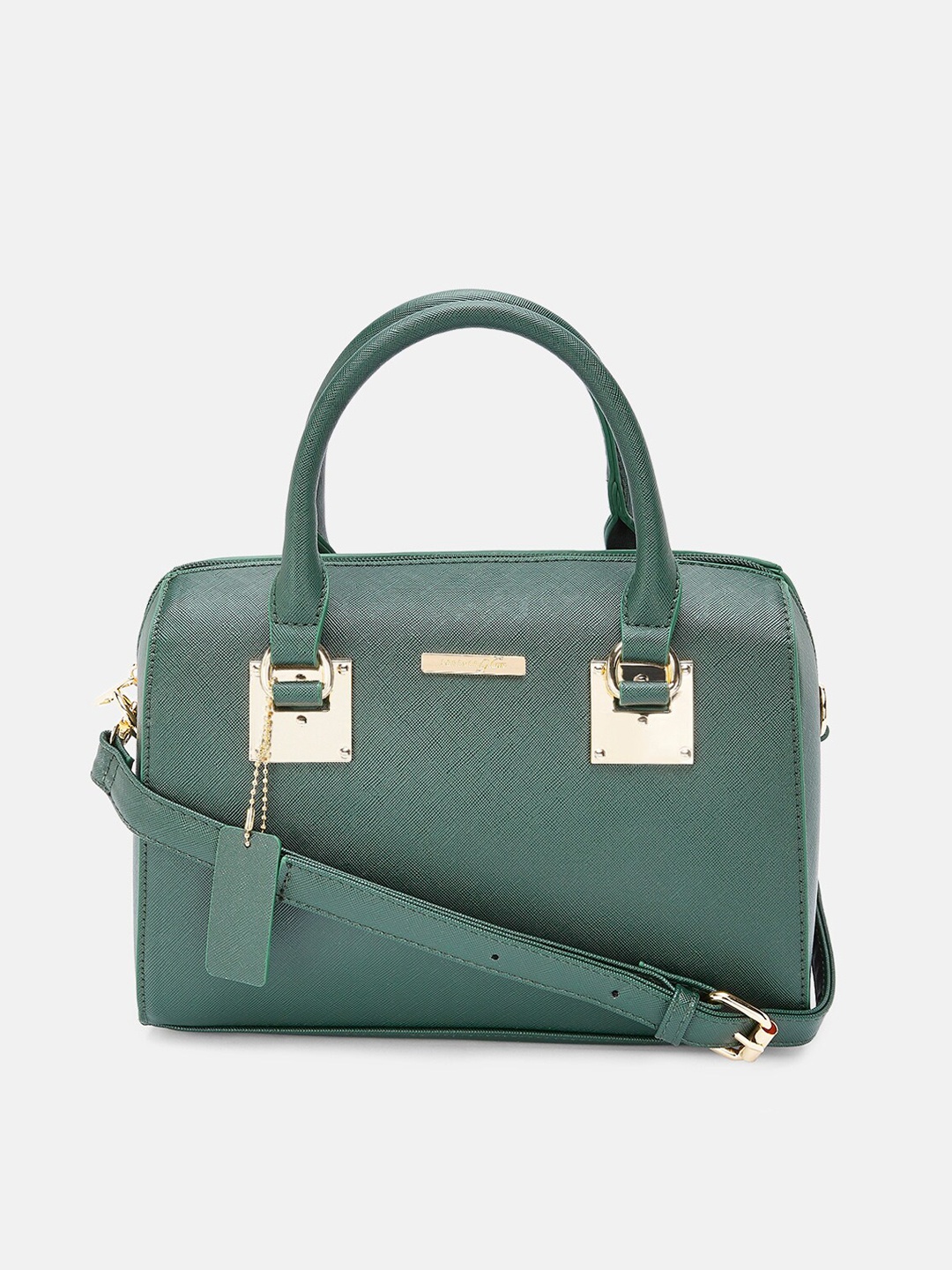 

Forever Glam by Pantaloons Green Structured Satchel Bag