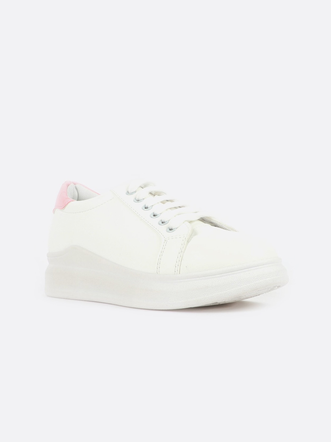 

Carlton London Women White Solid Lightweight Sneakers