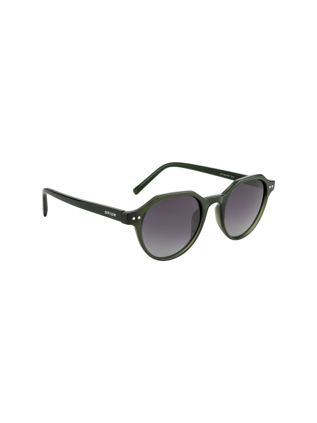 

OPIUM Unisex Grey Lens & Green Oval Sunglasses with UV Protected Lens OP-1892-C06