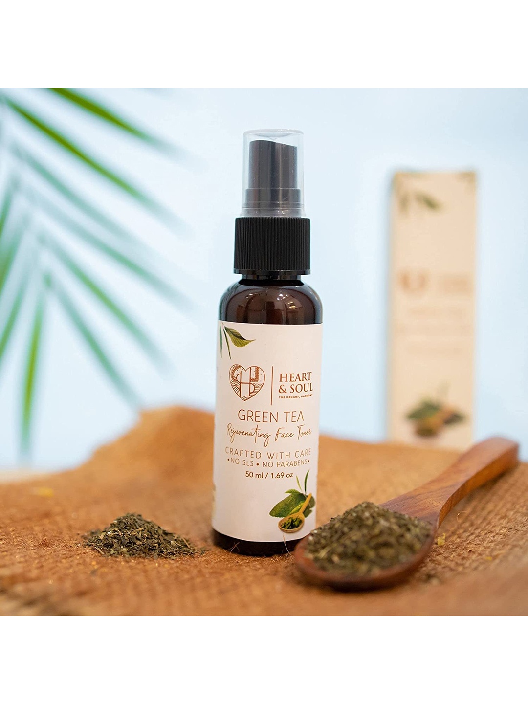 

HEART AND SOUL Green Tea Regenerating Face Toner 50 ml, Transparent