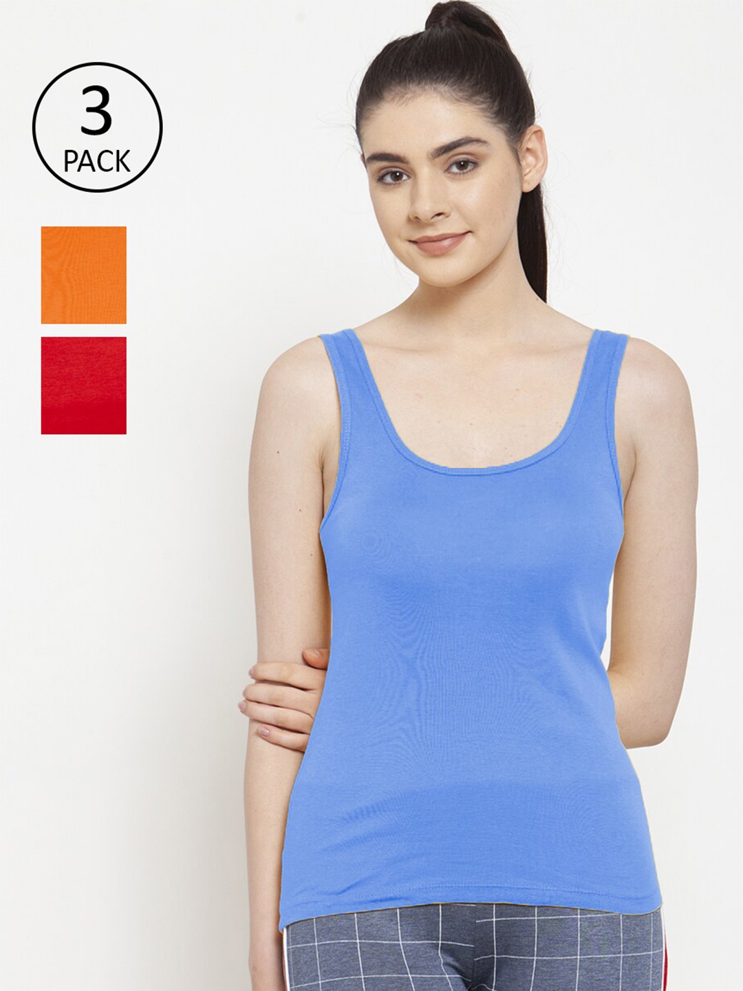 

Friskers Pack-3 Tank Top, Red