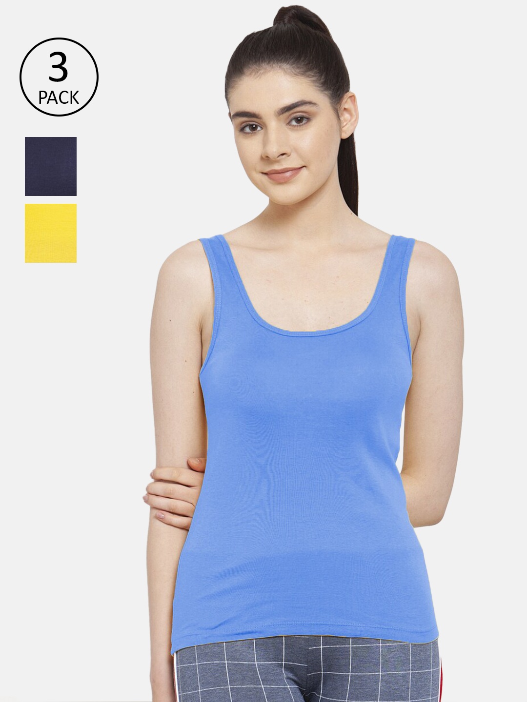 

Friskers Pack-3 Tank Top, Yellow